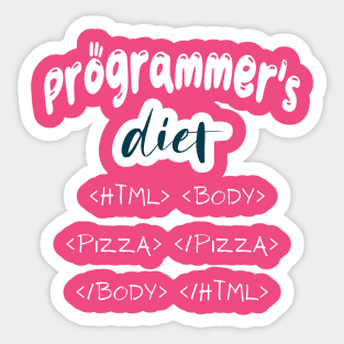 Programmer diet Sticker